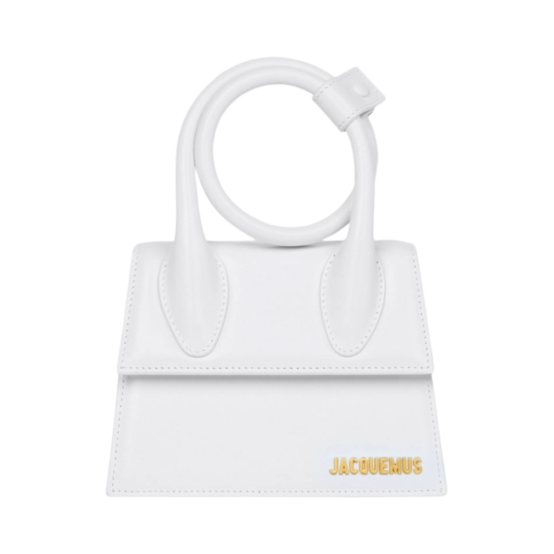 자크뮈스 르 치키토 노드 코일드 레더 핸드백 화이트(Jacquemus Le Chiquito Noeud Coiled Leather Handbag White)