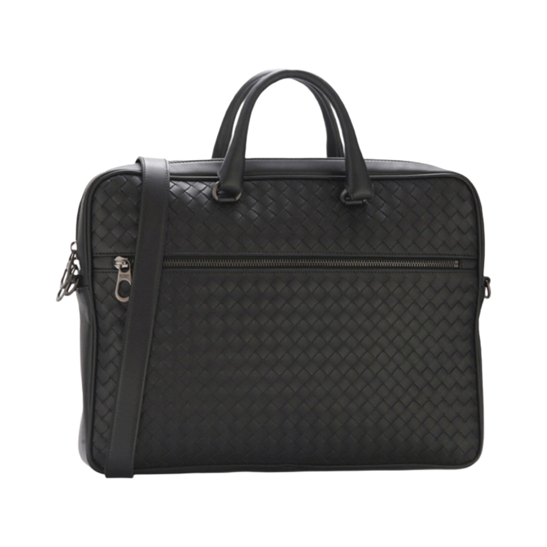 보테가 베네타 미디움 인트레치아토 카프스킨 브리프케이스 블랙(Bottega Veneta Medium Intrecciato Briefcase in Calfskin Black) - 2