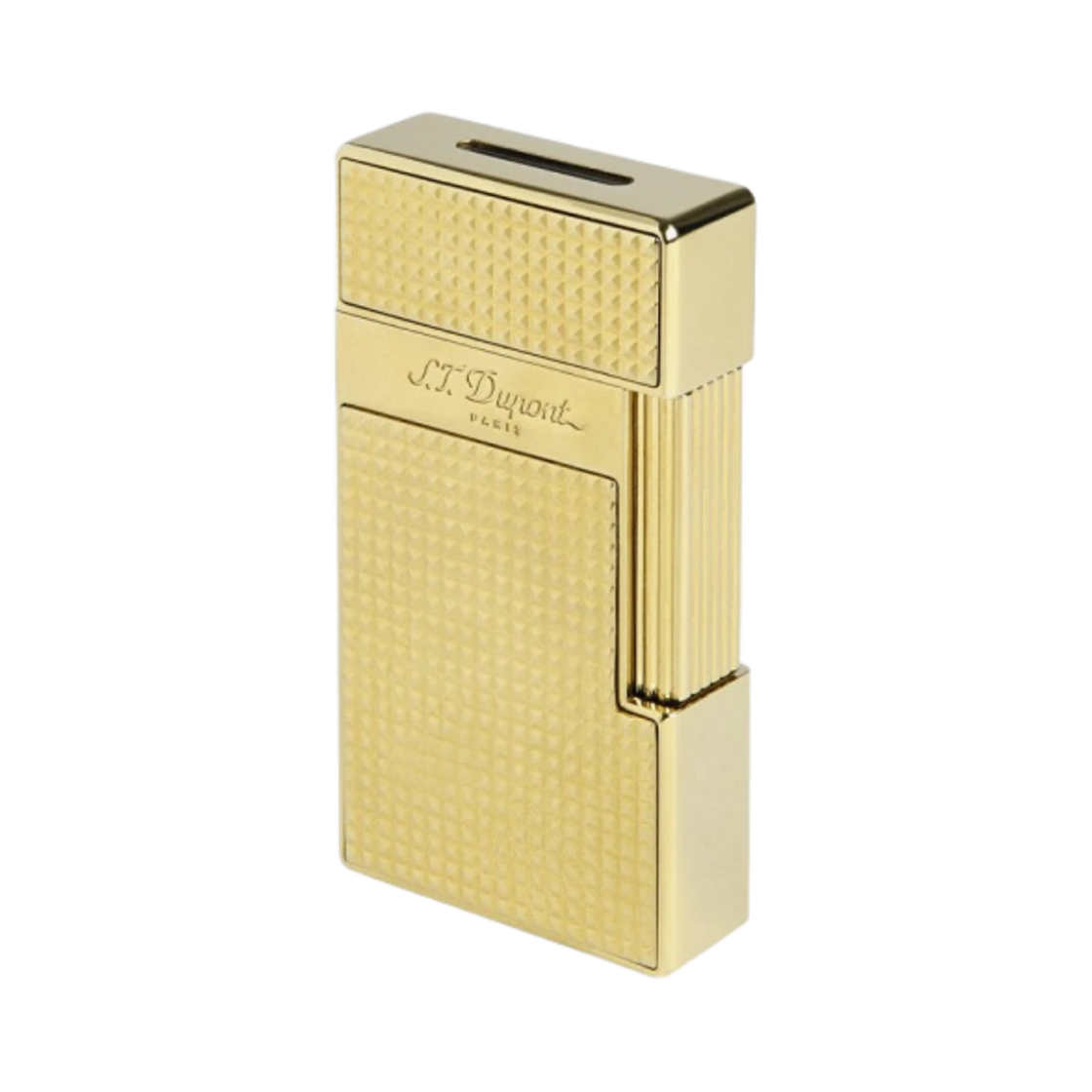 25009 S.T. Dupont Biggy Diamond Head Lighter Gold