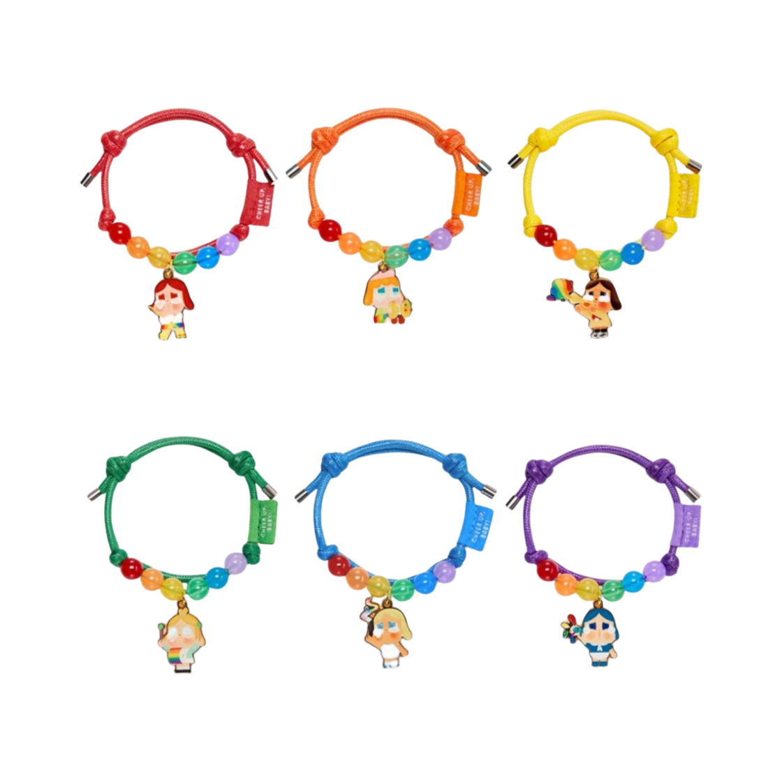 팝마트 크라이베이비 치얼 업, 베이비! 시리즈 팔찌 미개봉 랜덤박스 (6개입)(Pop Mart Crybaby Cheer Up, Baby! Series Bracelet Sealed Case (6 Blind Boxes)) - 2