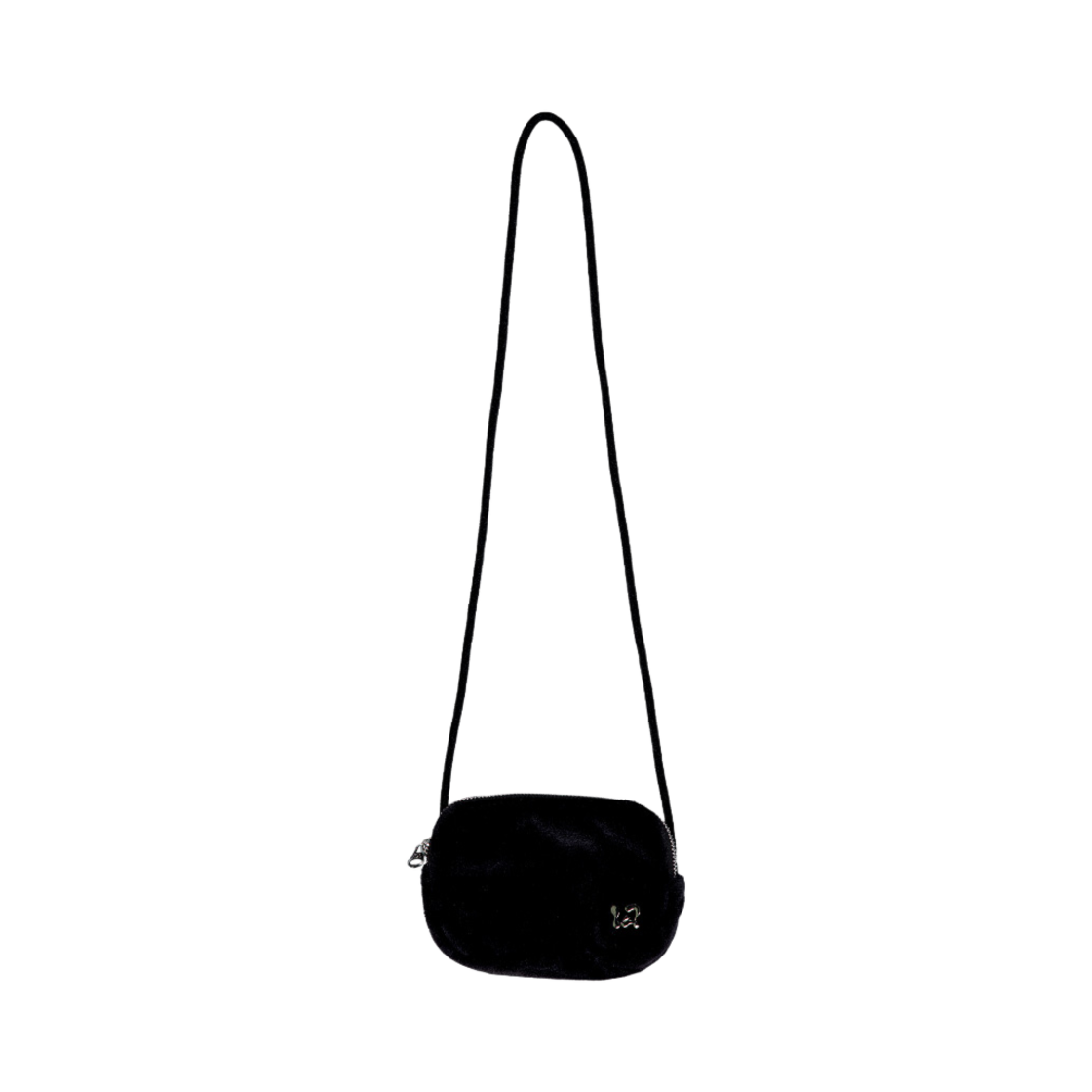 WL244EBG01UBLK MELLOW Fur Pouch Bag Black
