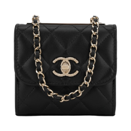 Chanel Clutch With Chain Lambskin & Gold Black