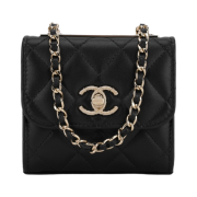 Chanel Clutch With Chain Lambskin & Gold Black