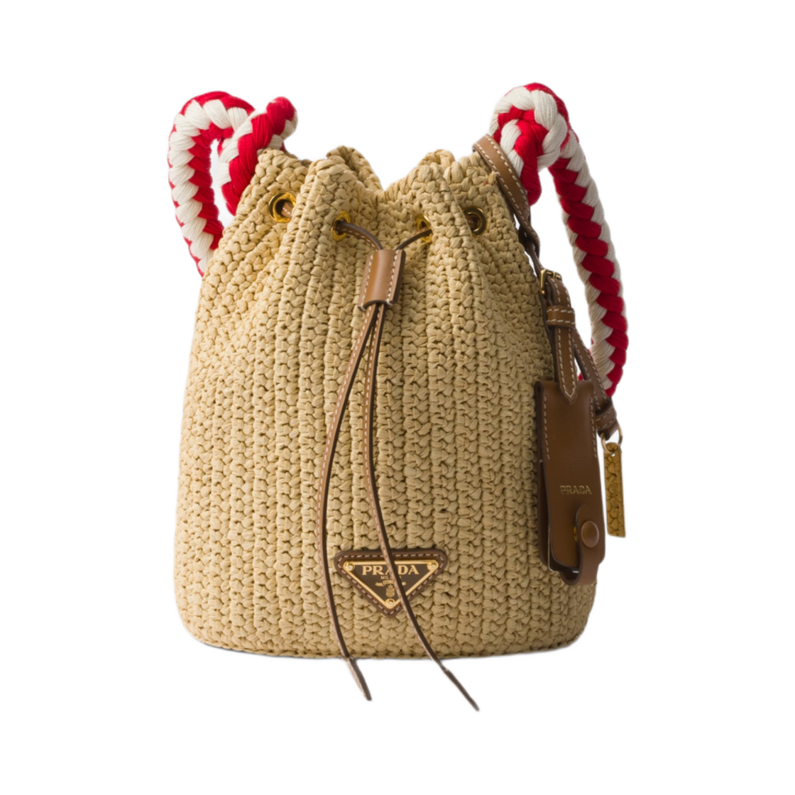 프라다 크로쉐 미니 버킷백 내츄럴(Prada Crochet Mini Bucket Bag Natural) - 1