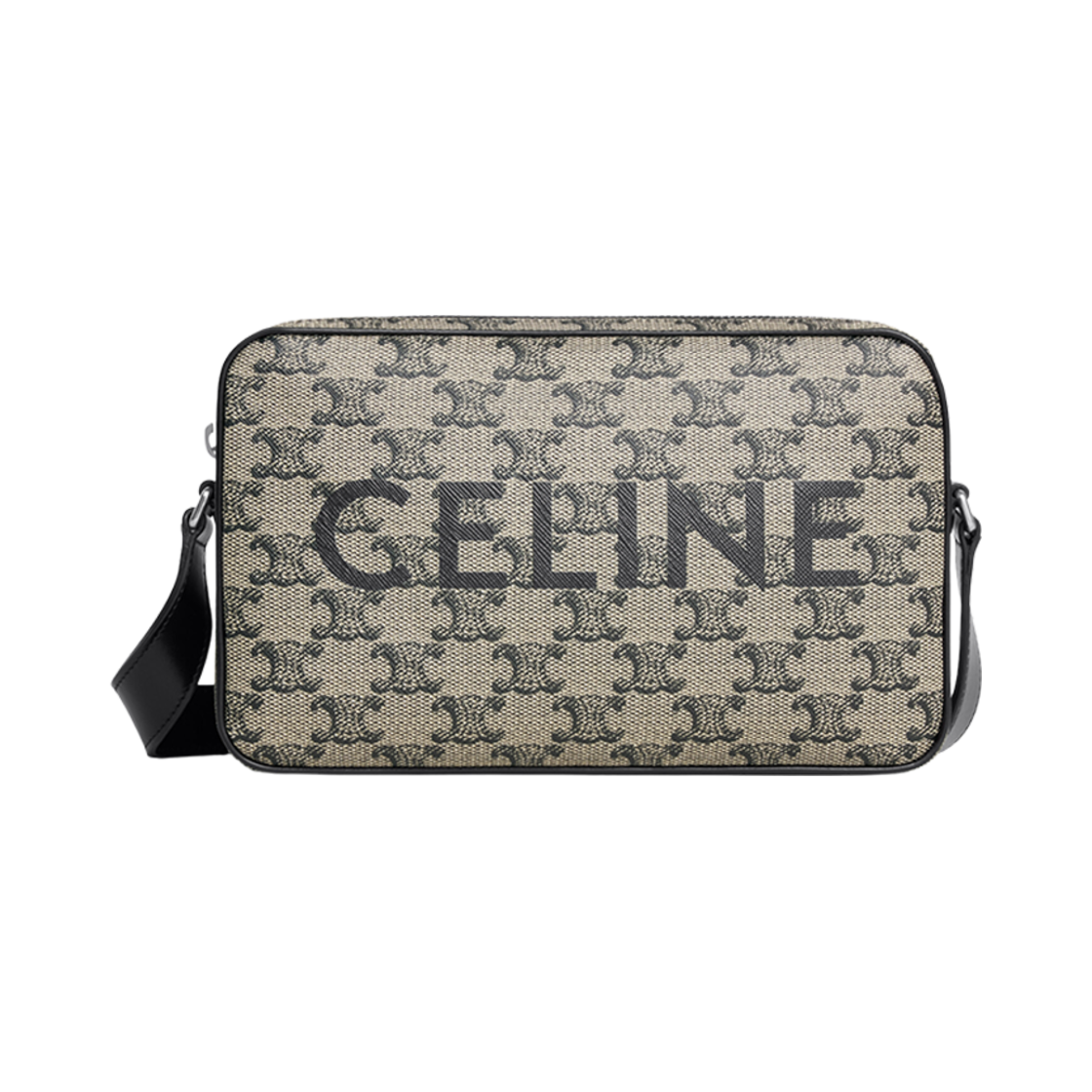194502GED-02SI Celine Medium Messenger Bag in Print Triomphe Canvas Beige