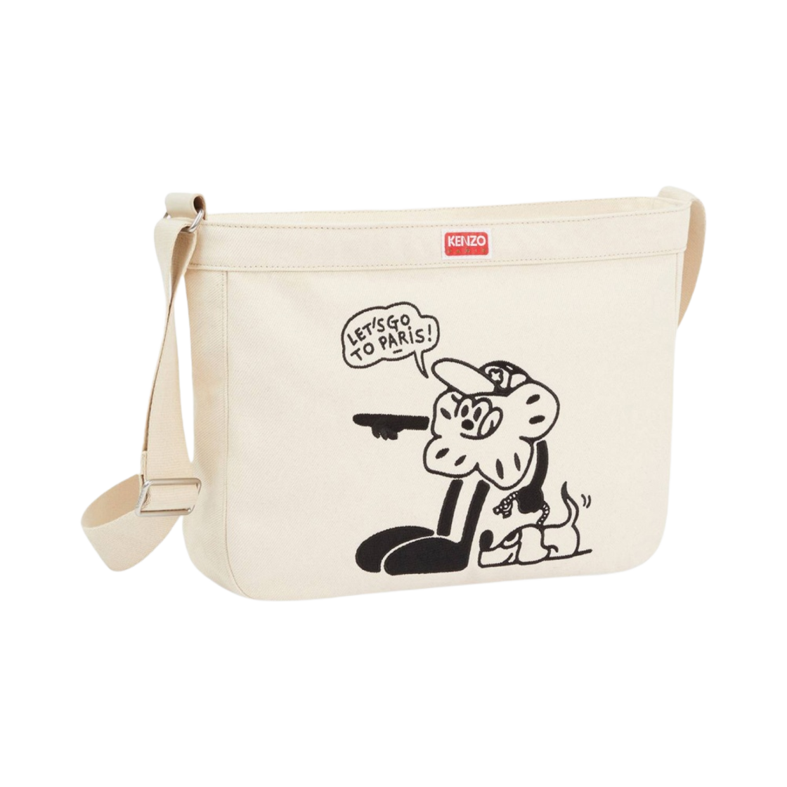 FD55SA919F35-03 Kenzo Boke Boy Large Shoulder Bag Ecru