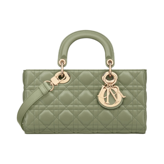 Dior Medium Lady D-Joy Bag Pastel Peyote Green