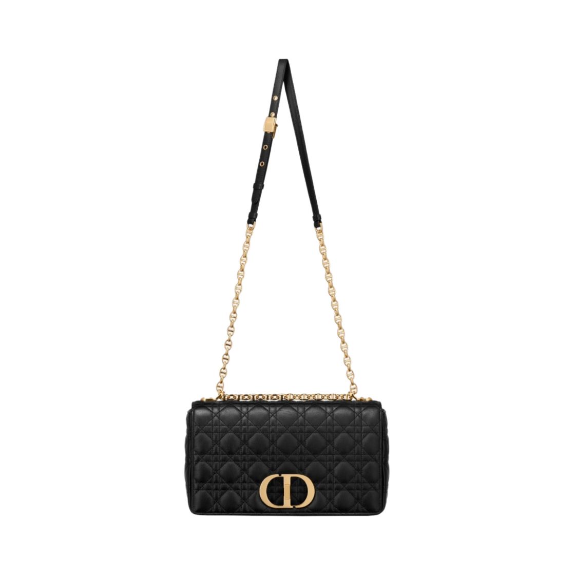 디올 라지 카로백 서플 까나쥬 카프스킨 블랙(Dior Large Caro Bag Supple Cannage Calfskin Black) - 4