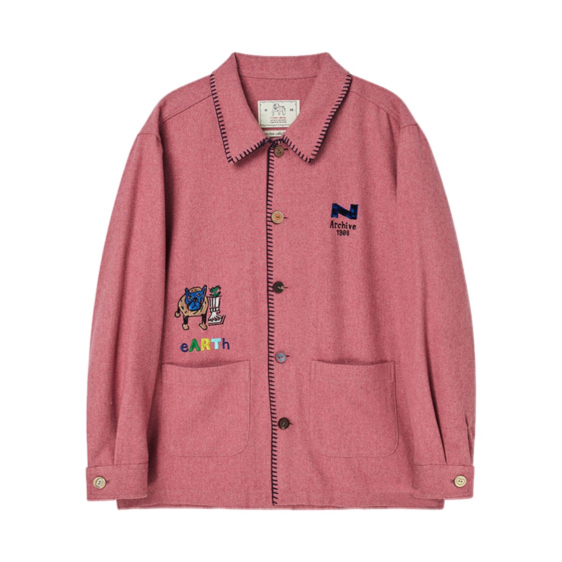 NV25SPJK01PI N ARCHIVE Vintage Archive Detail Wool Jacket Pink