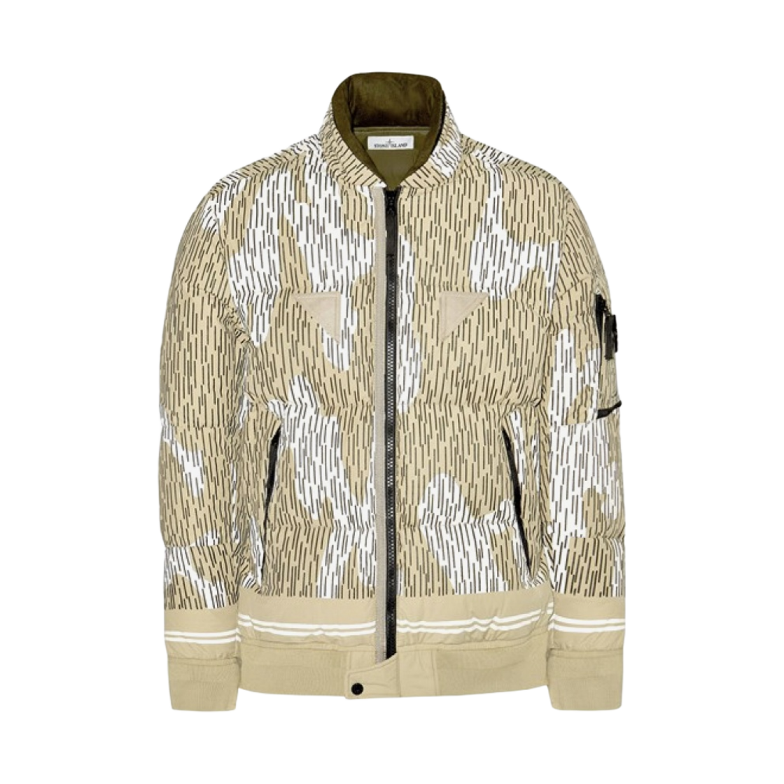 스톤 아일랜드 433E1 나슬란 라이트 와트로 레인 카모 리플렉티브 다운 자켓 에크루 - 21FW(Stone Island 433E1 Naslan Light Watro Rain Camo Reflective Down Jacket Ecru - 21FW) - 1