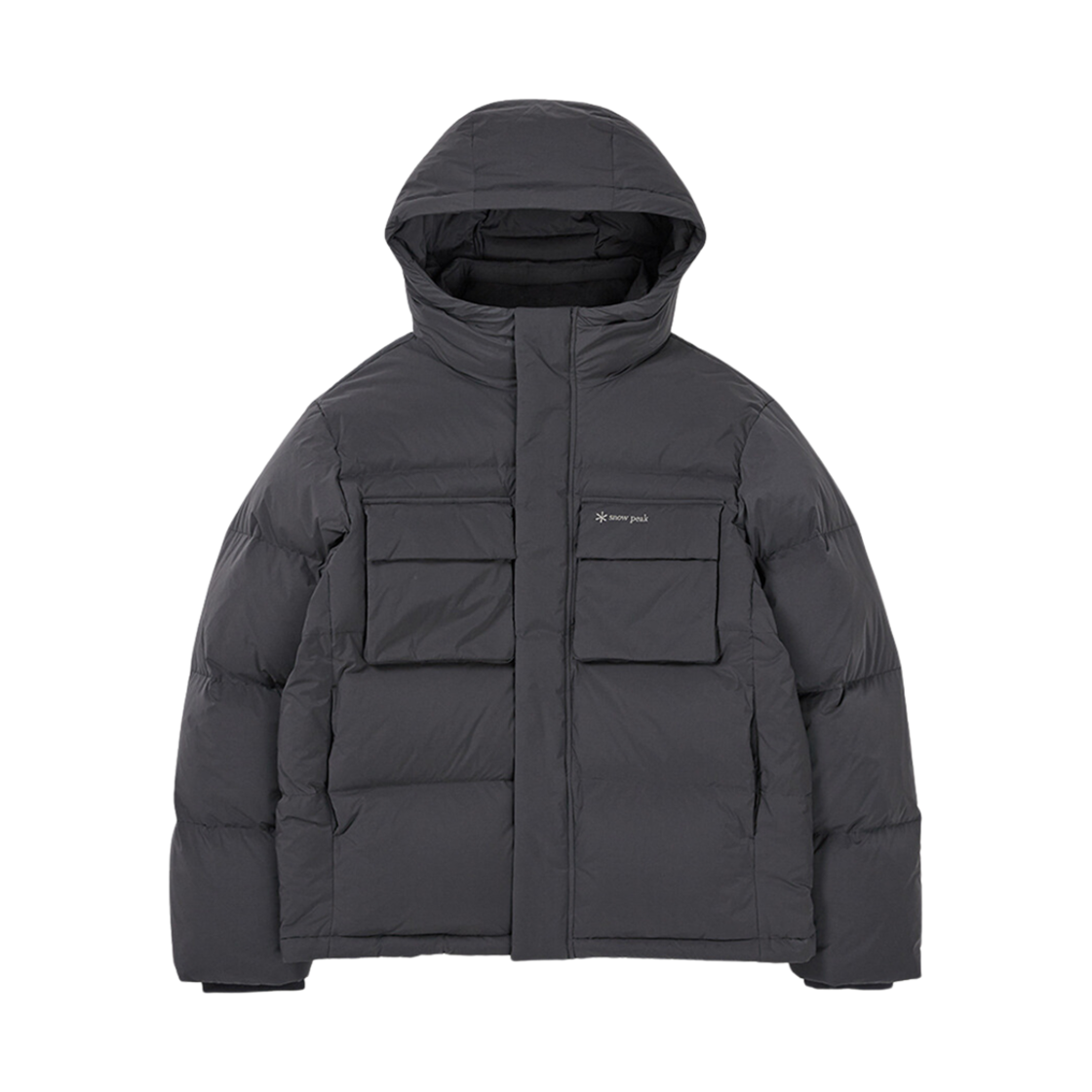 S24WMKDJ21CC Snow Peak Utility Hood Heavy Down Jacket Charcoal