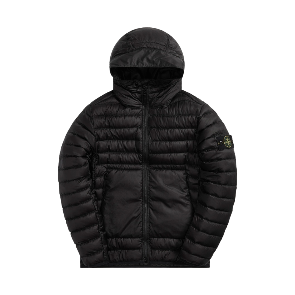 스톤 아일랜드 40324 바이오 베이스 립스탑 나일론 후드 다운 자켓 블랙 - 22SS(Stone Island 40324 Bio-Based Ripstop Nylon Hooded Down Jacket Black - 22SS)