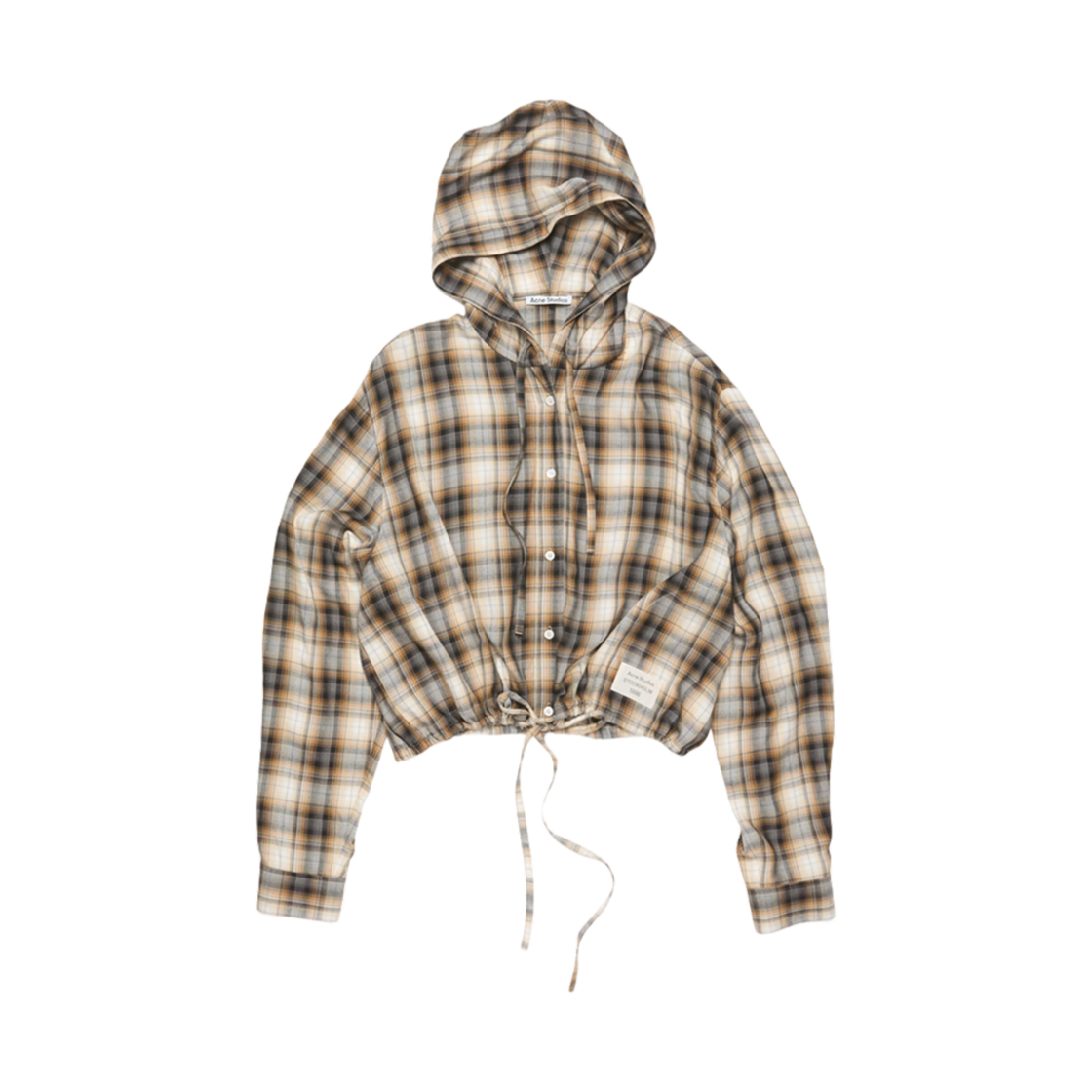 (W) 아크네 스튜디오 후드 오버셔츠 베이지 블랙((W) Acne Studios Hooded Overshirt Beige Black) - 1