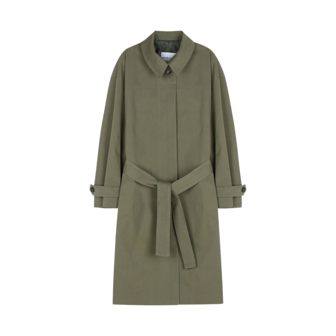 해브레스 우먼 코튼 캔버스 트렌치 코트 카키