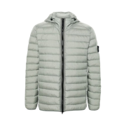 Stone Island 40324 Loom Woven Chambers Recycled Nylon Down-TC Light Hooded Down Jacket Grey - 24FW
