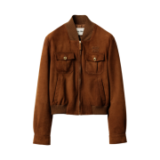 Miu Miu Waxed Suede Jacket Brandy