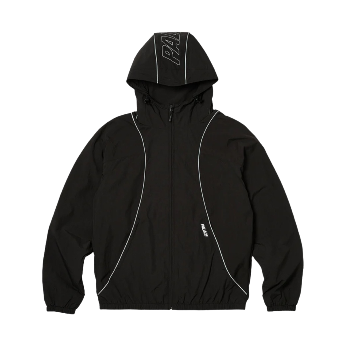 팔라스 폰트 집 쉘 자켓 블랙 - 23SS(Palace Font Zip Shell Jacket Black - 23SS) - 1