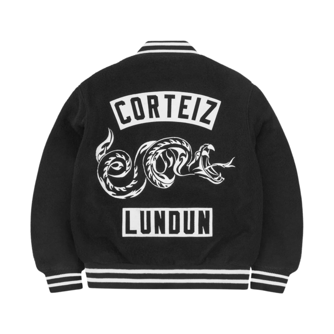 코르테이즈 카센티노 울 바시티 블랙(Corteiz Casentino Wool Varsity Black)