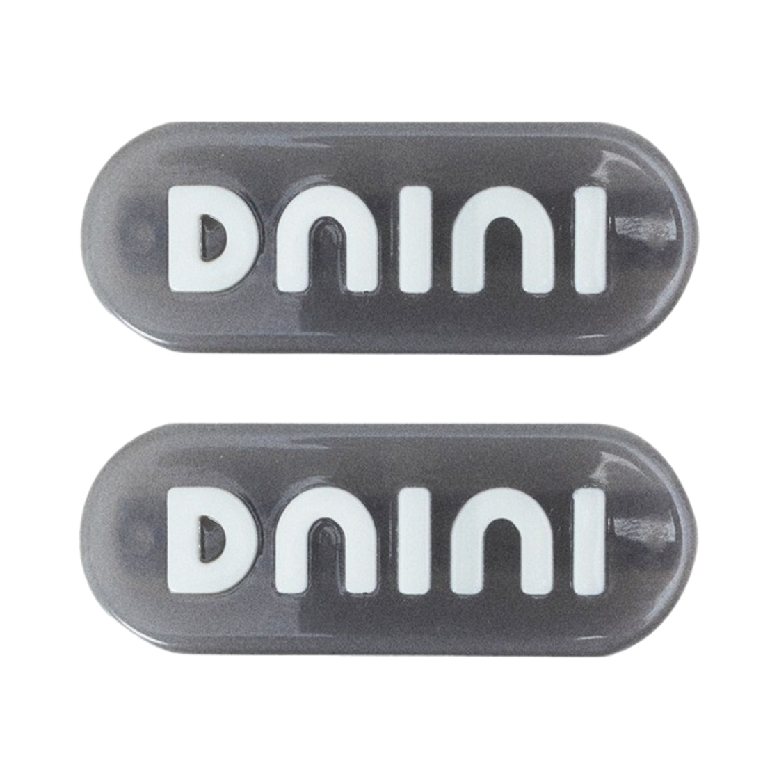 DNINI-004 DNINI Logo Barrettes Gray