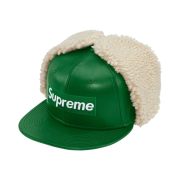 Supreme Leather Earflap Box Logo New Era Green - 22FW