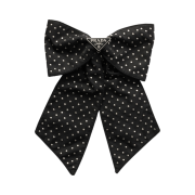 (W) Prada Studded Re-Nylon Hair Clip Black