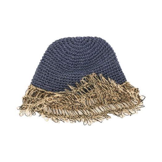 21SS-EVEMEMET23 Misu A Barbe Melted Hat Navy