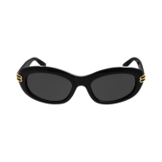 (W) Balenciaga Casino Round Sunglasses Black