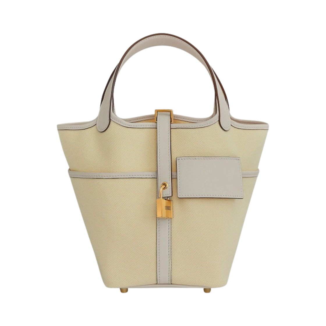 H083189CCAC Hermes Picotin Lock 18 Pocket Bag Goeland Canvas Swift & Gold Ecru Nata - 대표 이미지 #1