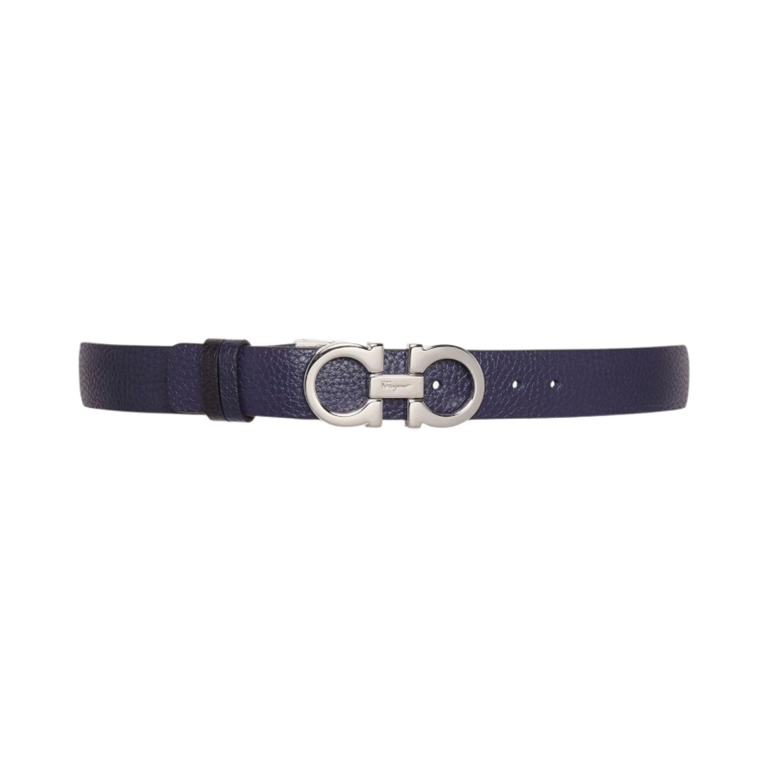 페라가모 리버시블 어드저스터블 간치니 벨트 블루베리 블랙(Ferragamo Reversible Adjustable Gancini Belt Blueberry Black) - 1
