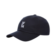 Wooyoungmi White Logo Ball Cap Navy - 21FW