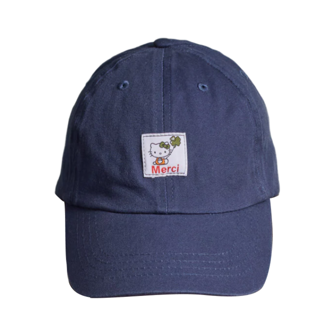 메르시 x 헬로 키티 그린 볼캡 네이비 블루(Merci x Hello Kitty Green Ball Cap Navy Blue)