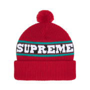 Supreme Big Stripe Beanie Red - 24FW