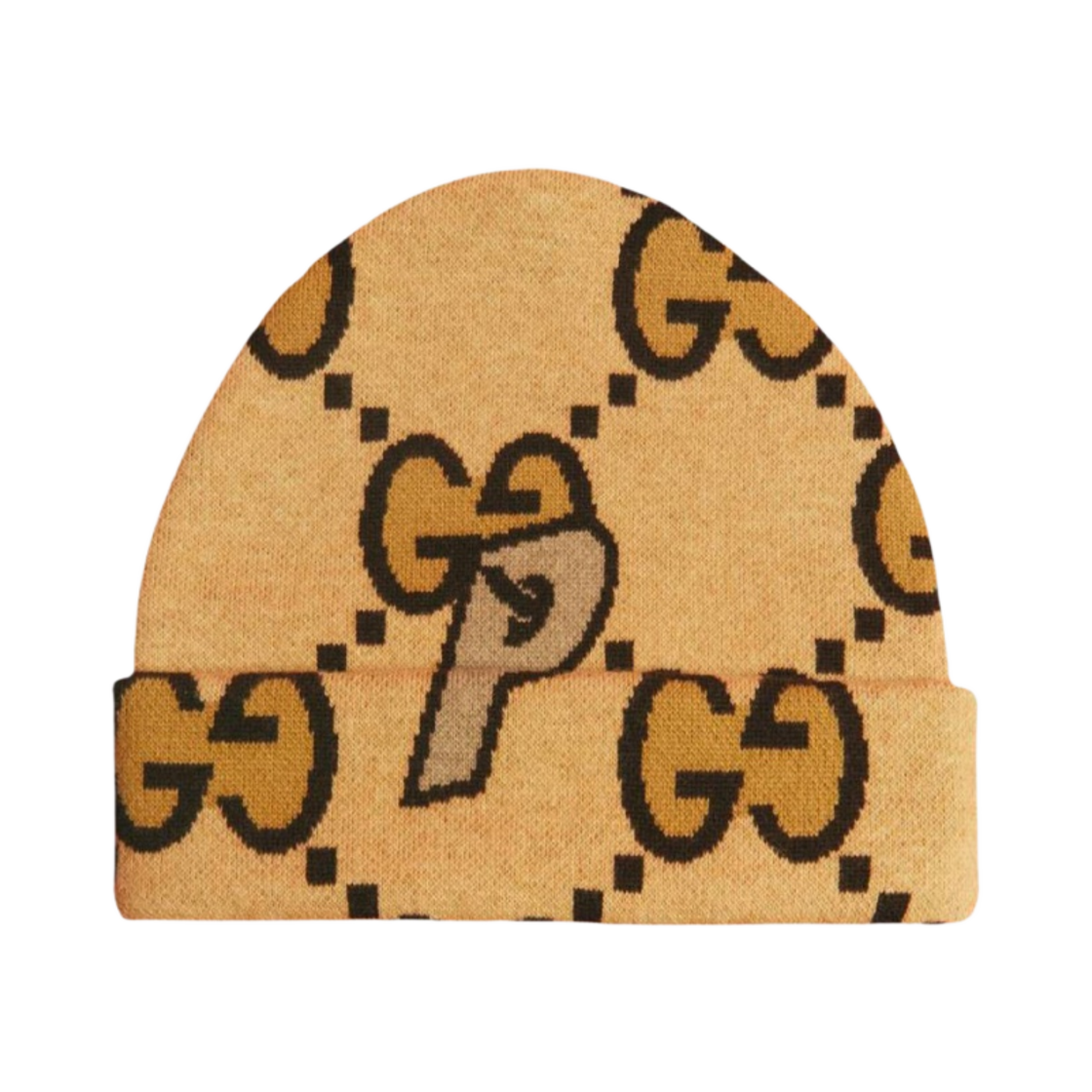 팔라스 x 구찌 울 라지 GG-P 비니 베이지 - 22FW(Palace x Gucci Wool Large GG-P Beanie Beige - 22FW) - 1