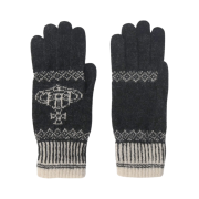 (W) Vivienne Westwood Big Orb Knit Gloves Charcoal