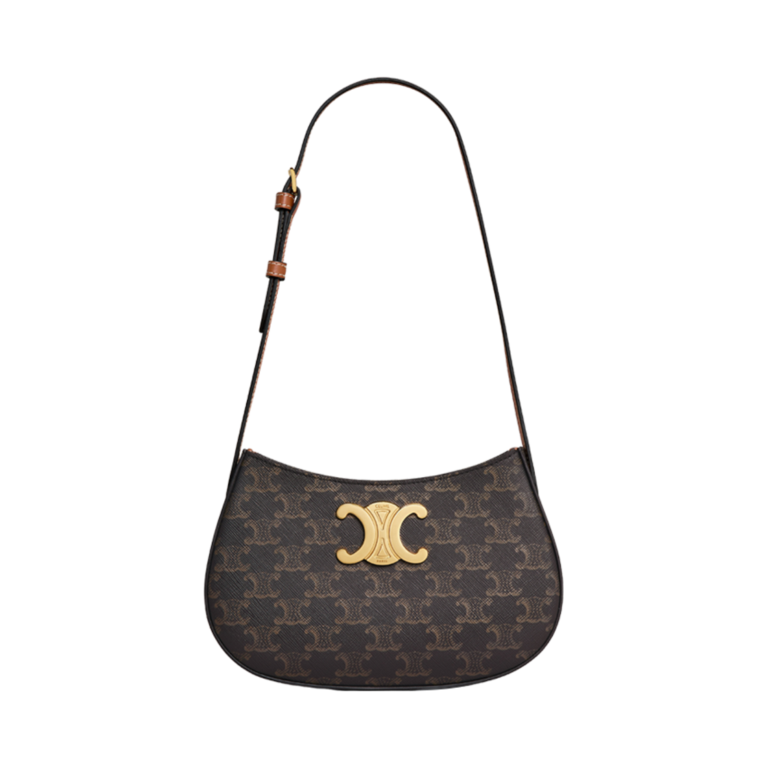 셀린느 미디움 틸리 백 트리옹프 캔버스 카프스킨 탄(Celine Medium Tilly Bag in Triomphe Canvas Calfskin Tan)