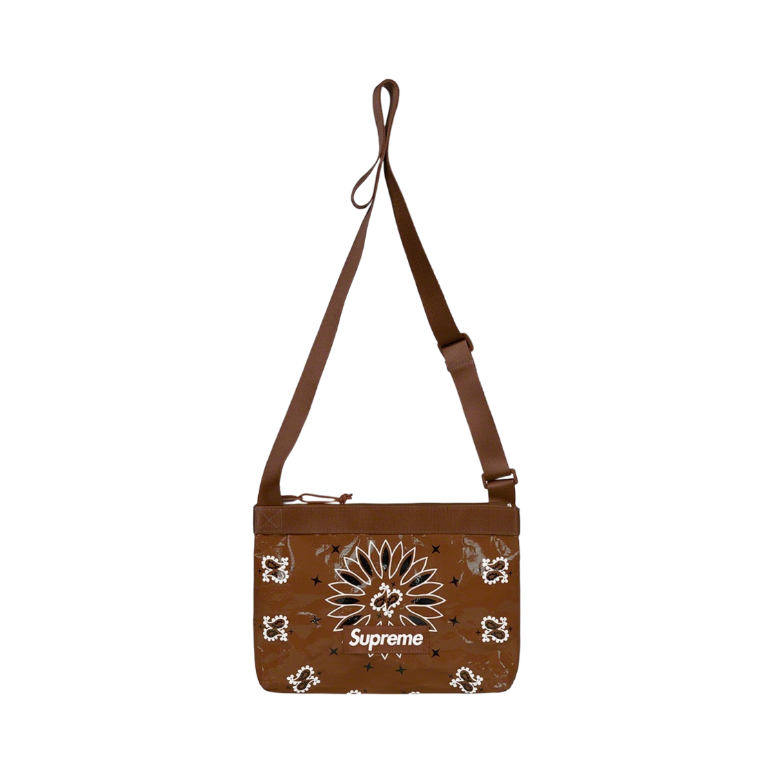 슈프림 반다나 타프 사이드백 브라운 - 21SS(Supreme Bandana Tarp Side Bag Brown - 21SS)