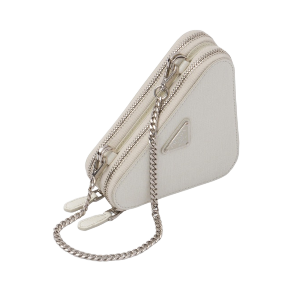 프라다 사피아노 레더 미니 파우치 화이트(Prada Saffiano Leather Mini Pouch White) - 2