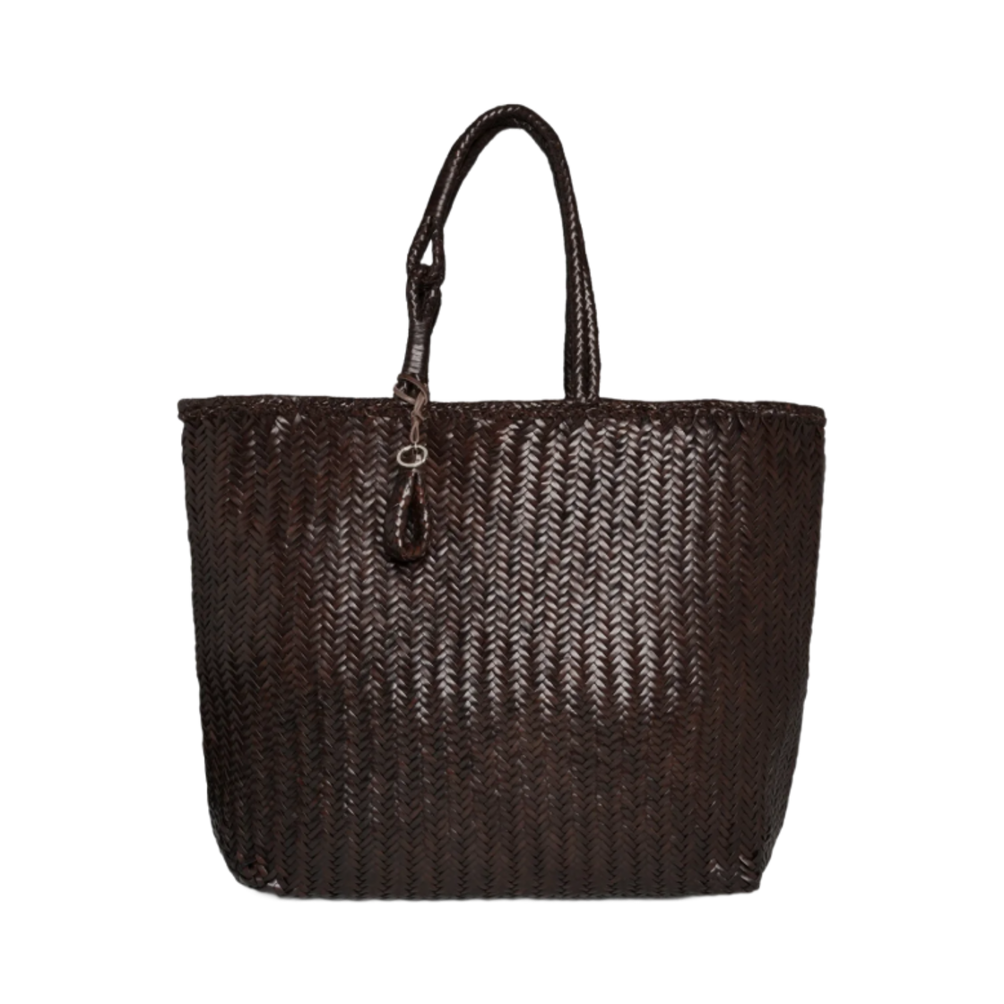 르메르 엑스트라 라지 쉐브론 레더 토트백 브레이디드 레더 리스트레토(Lemaire Extra Large Chevron Leather Tote Bag Braided Leather Ristretto) - 1