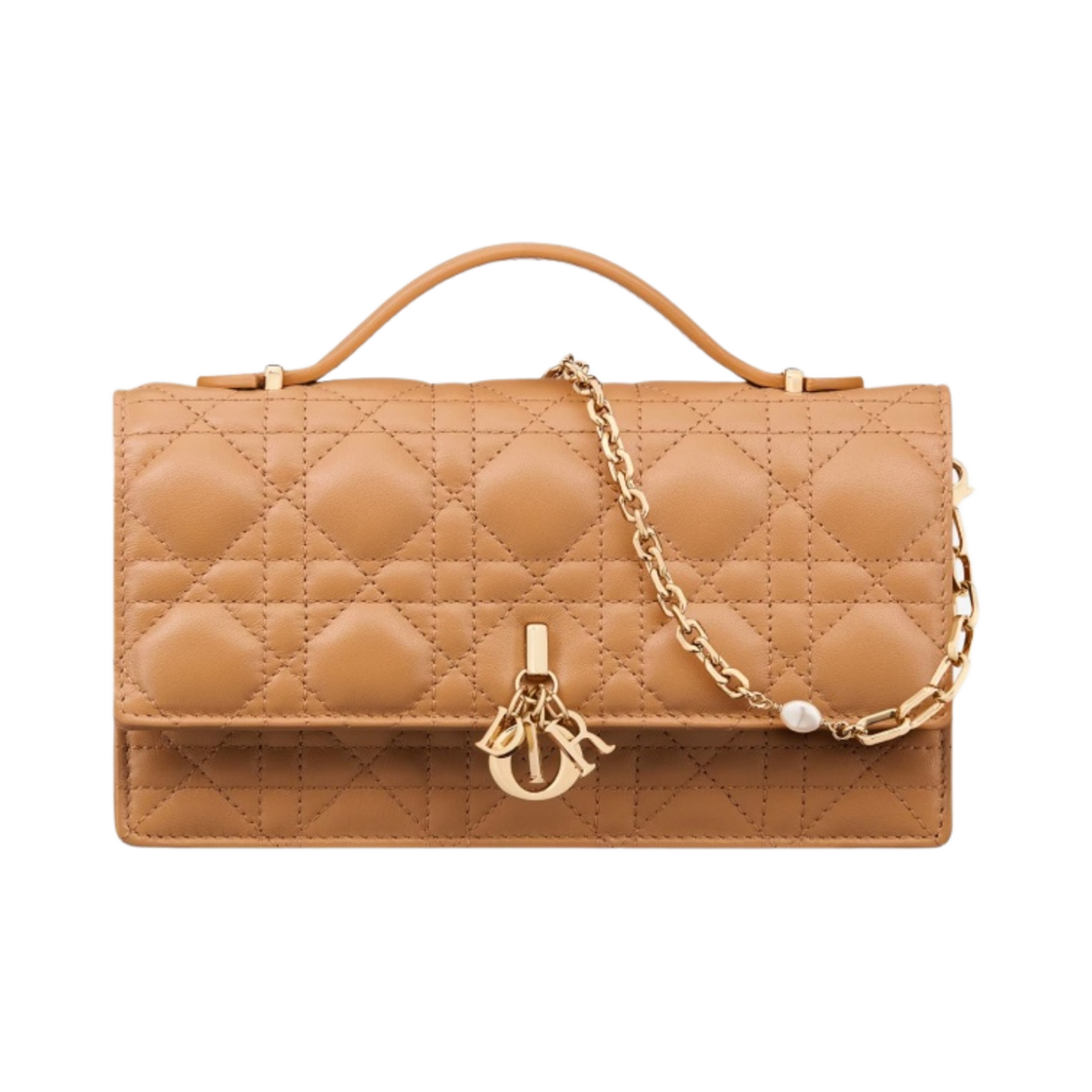 디올 미스 디올 미니백 미디움 탄 까나쥬 램스킨(Dior Miss Dior Mini Bag Medium Tan Cannage Lambskin) - 1
