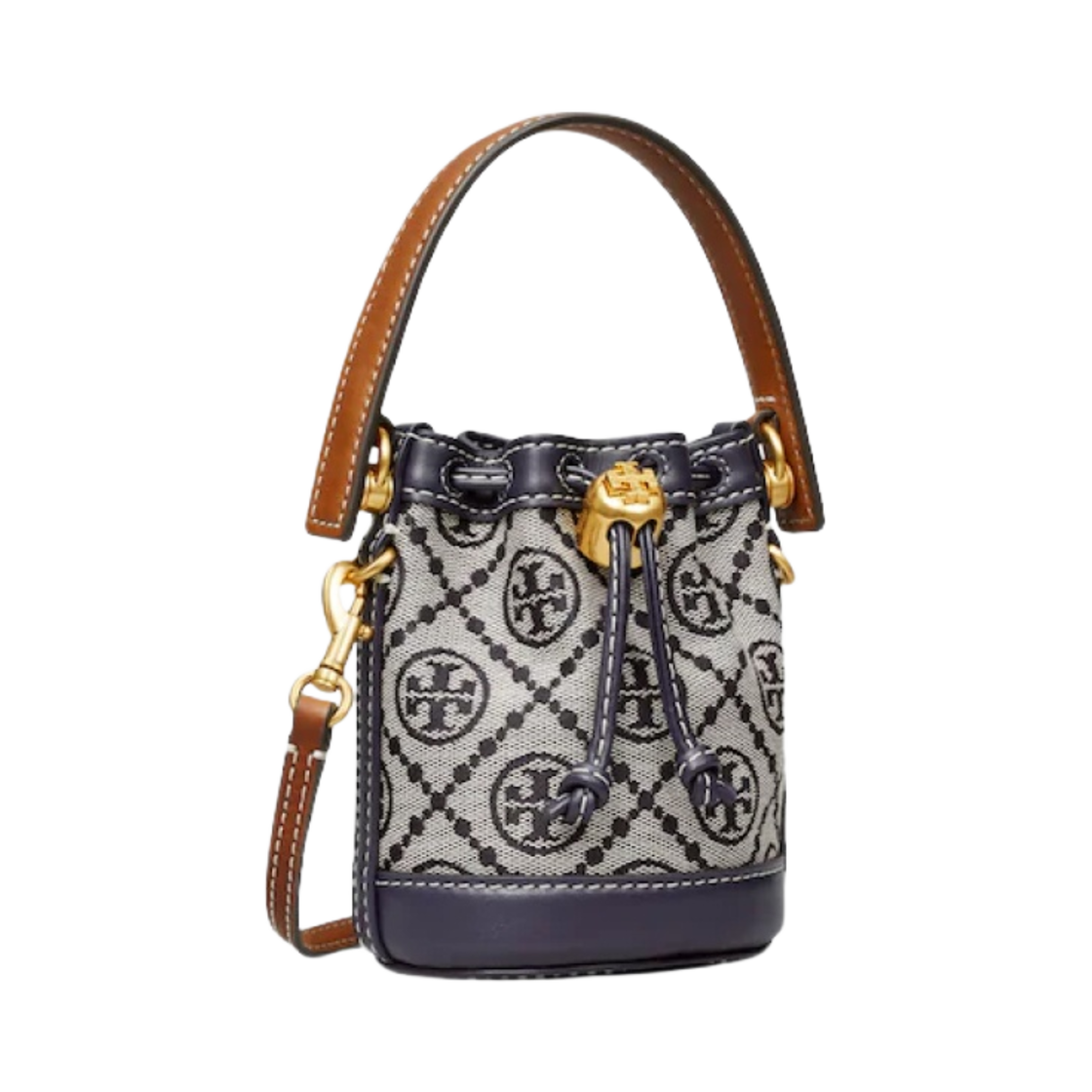 토리버치 T 모노그램 마이크로 버킷백 토리 네이비(Tory Burch T Monogram Micro Bucket Bag Tory Navy) - 2