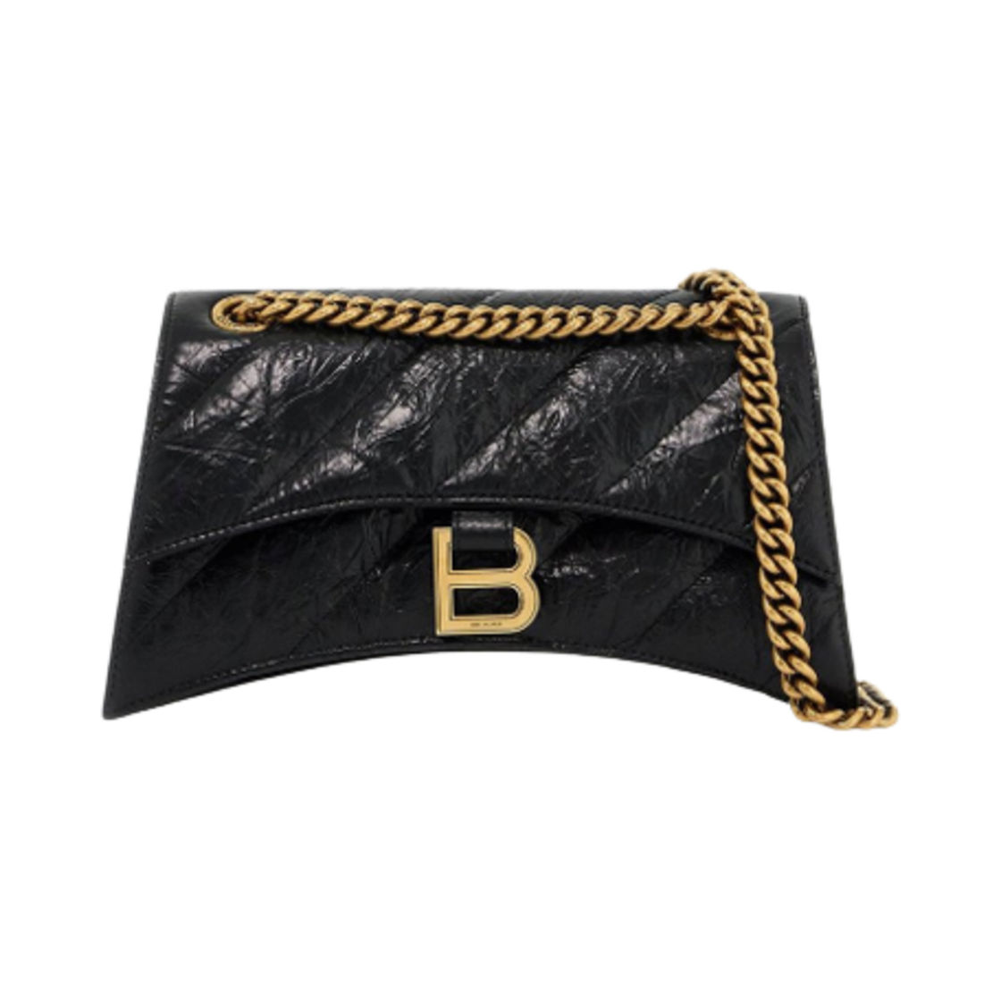 781920210J11000 Balenciaga Small Crush Shoulder Bag Black