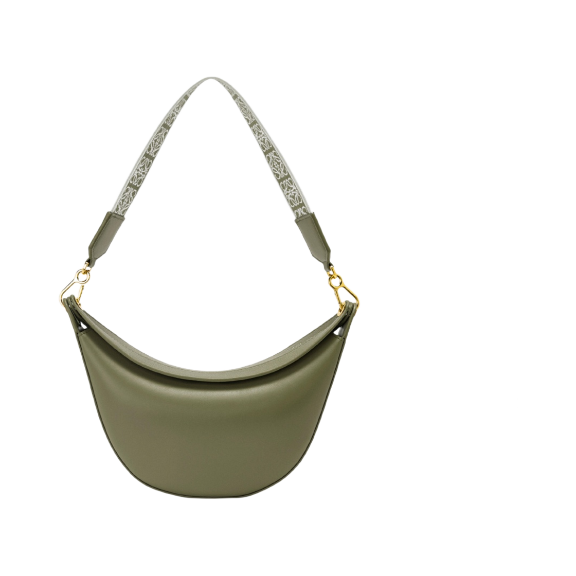로에베 스몰 루나백 사틴 카프스킨 앤 자카드 아보카도 그린(Loewe Small Luna Bag in Satin Calfskin and Jacquard Avocado Green) - 4