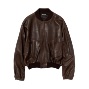Auralee Lamb Leather Flight Blouson Brown - 25SS
