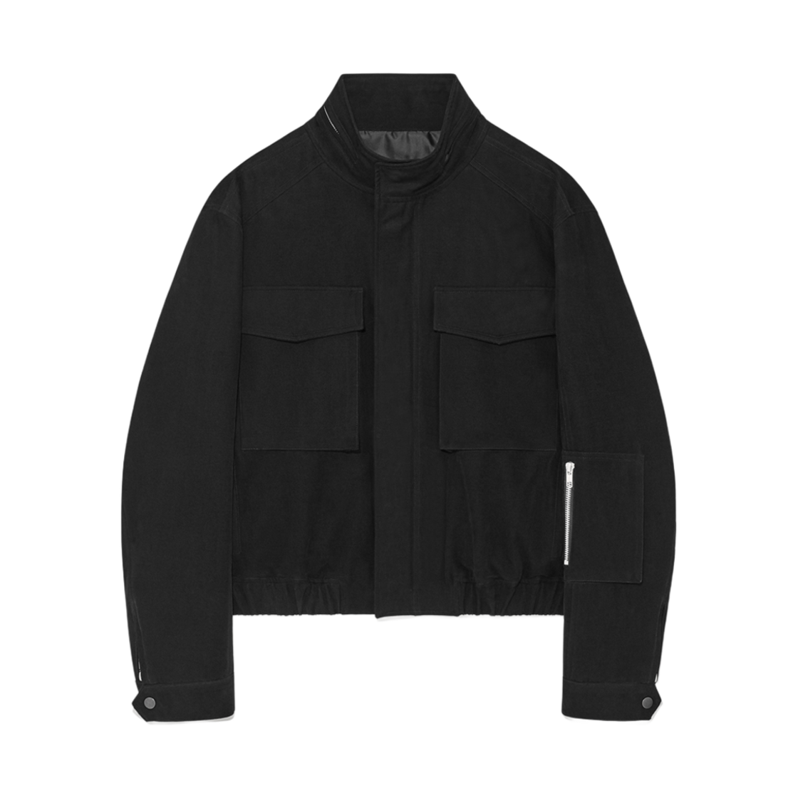 WJ116 Haleine Cropped Military Cotton Blouson Black (WJ116)