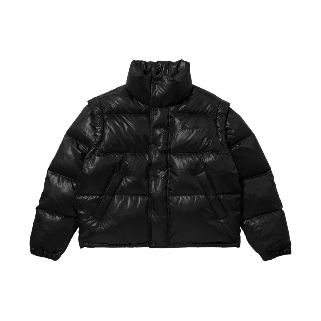 WR2404DP02BK Wrangler Detachable Sleeve Down Jumper Black