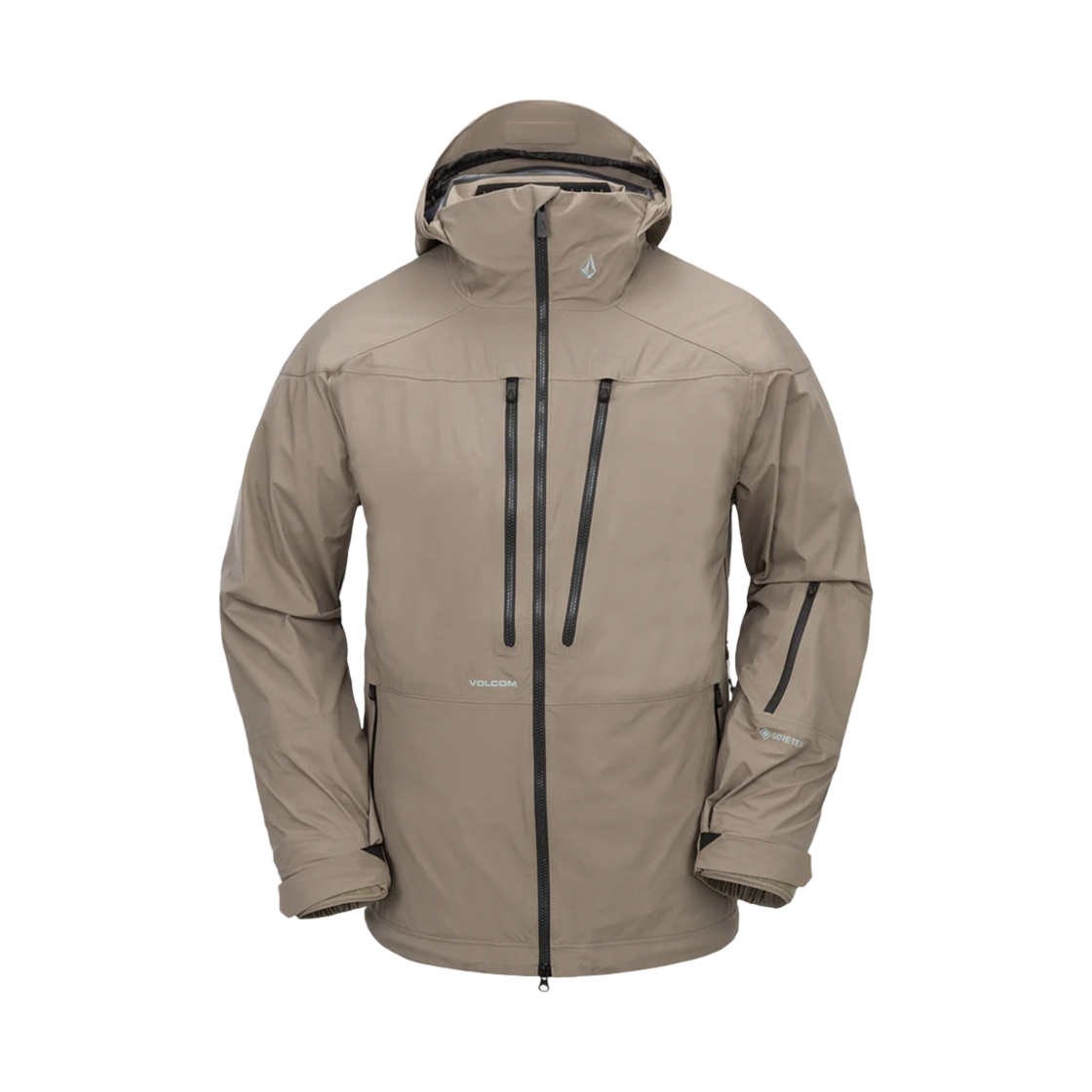 VU244JS008BR Volcom Mens Guch Stretch Gore Jacket Brown