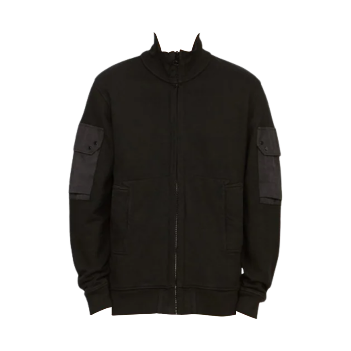 텐씨 기모 로고 패치 집업 자켓 블랙(Ten C Kimono Logo Patch Zip-Up Jacket Black)