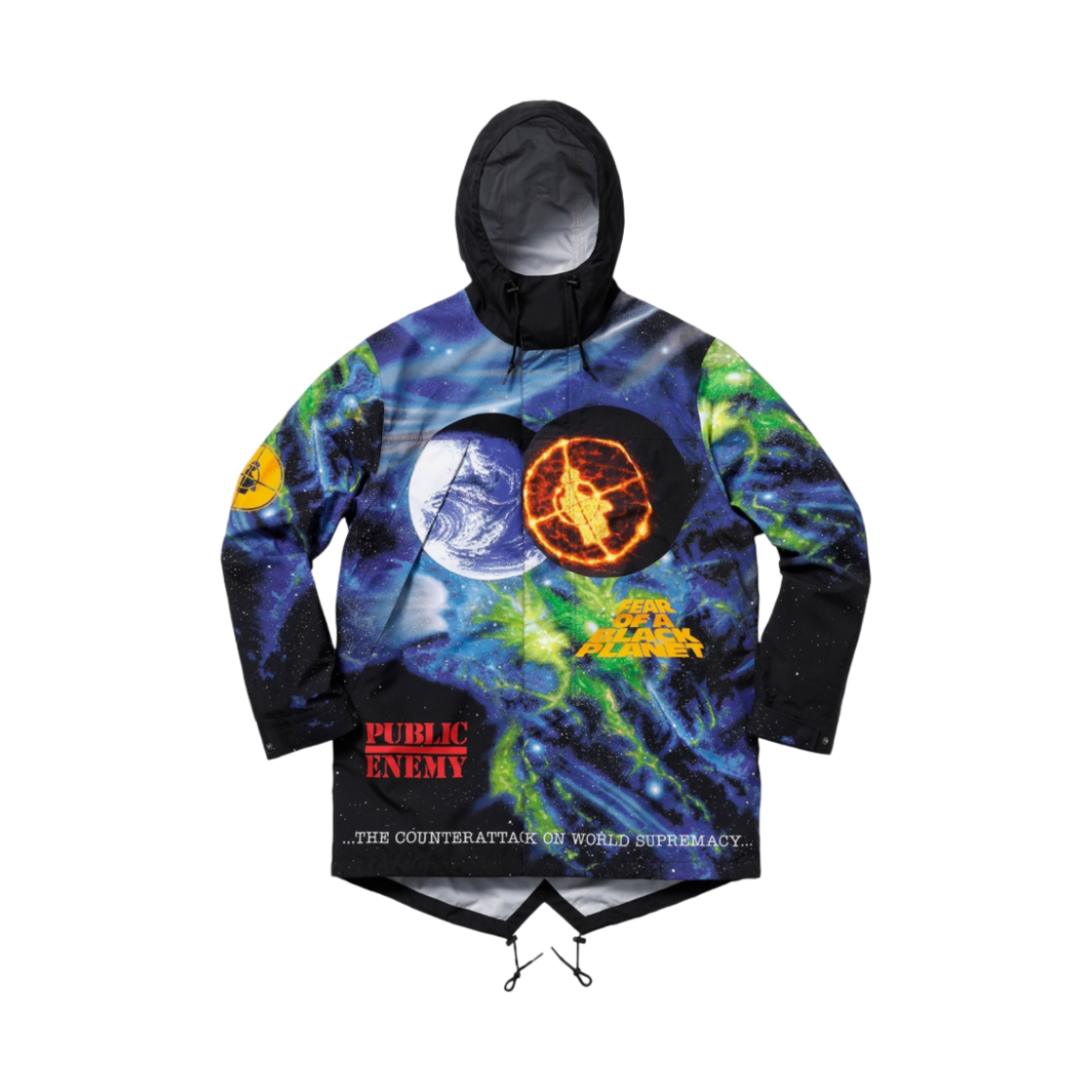 슈프림 x 언더커버 퍼블릭 에너미 테입드 심 파카 멀티컬러 - 18SS