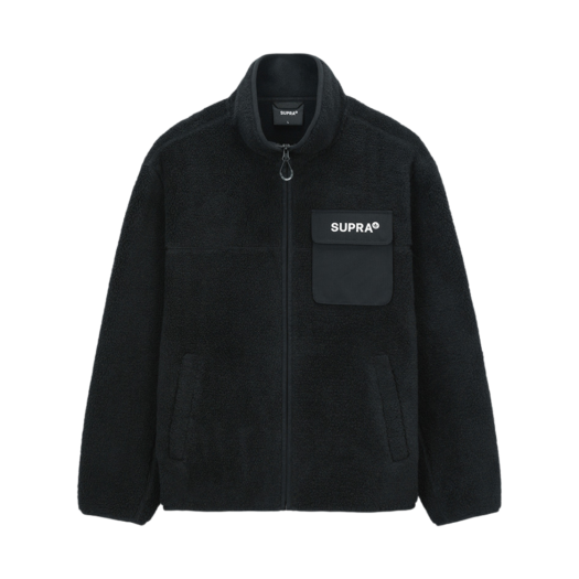 수프라 우븐 포켓 플리스자켓 블랙