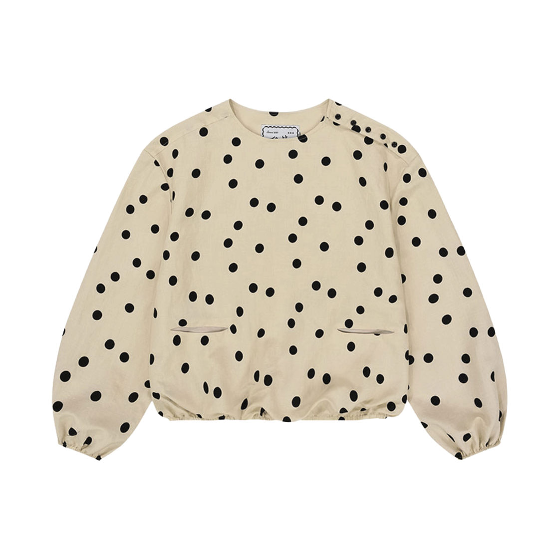 FLETTA-62 FLETTA Balloon Dot Blouse Cream